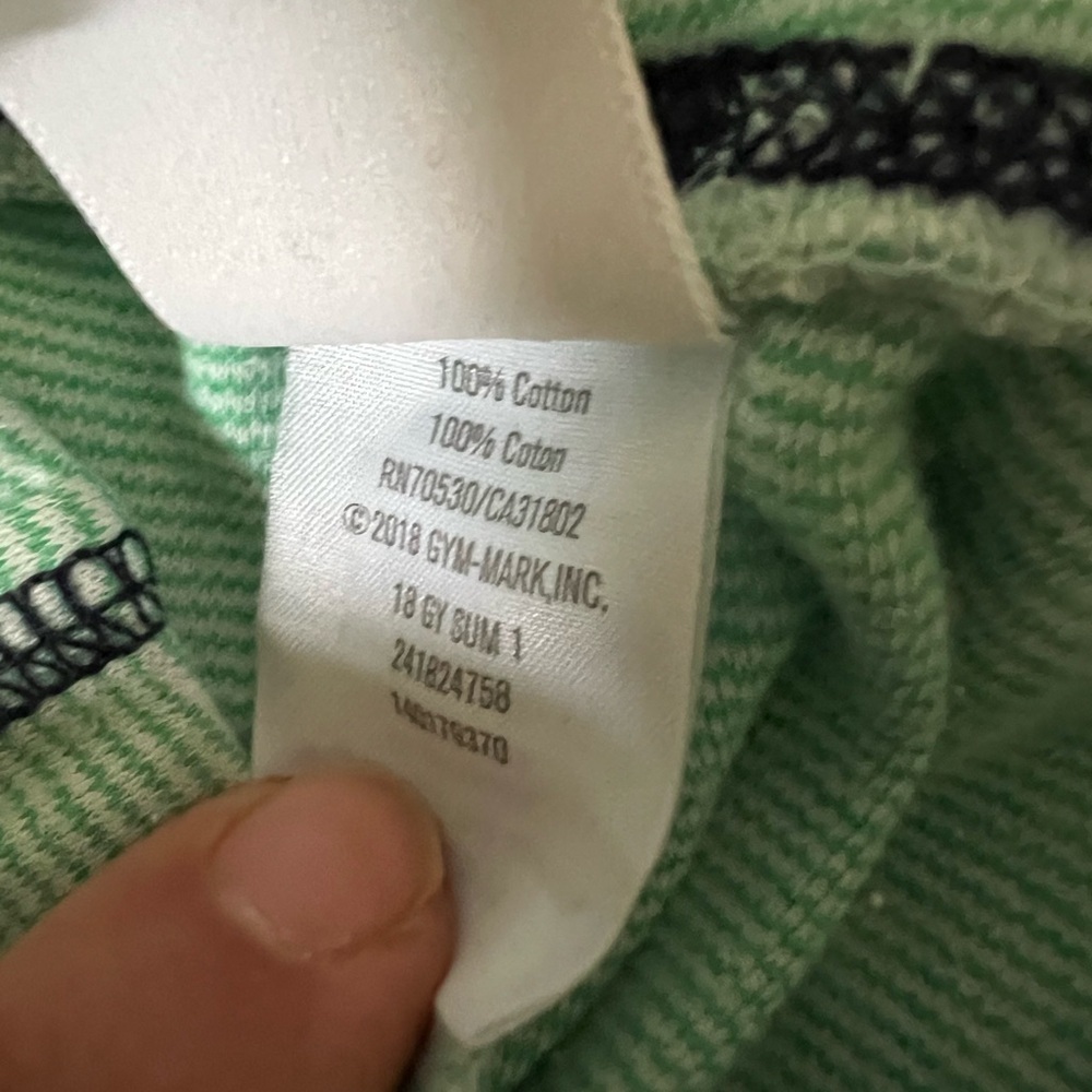 Newborn 2 piece set Gymboree striped pant & Green Baby Onesie by Carter's - Picture 5 of 7